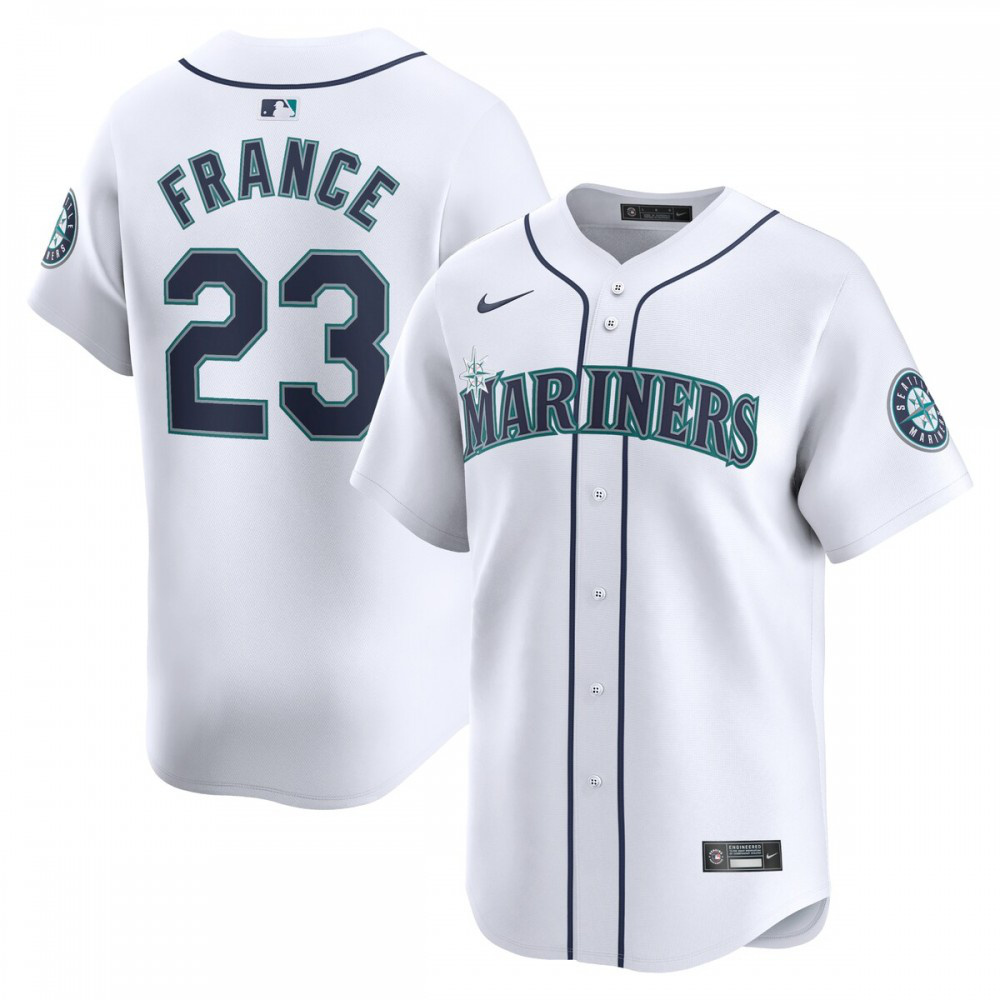 Ty France Seattle Mariners Home Limited Player Jersey - White-Pro Kit Vault | Brand New 26/27 Sports Jerseys